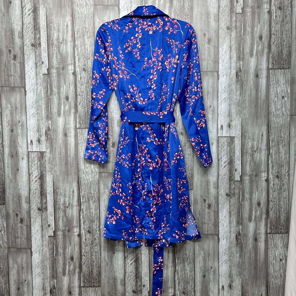 J Jason Wu Woven Printed Floral Trench Coat [AA106] - Picture 7 of 13